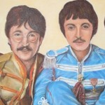 "Homenagem aos Beatles" Óleo S/tela da Artista Plástica Nelly Aguiar