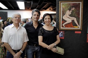 Sr.Hélio, Marcello Fernandes (Michellangello Art Gallery) e a Artista Plástica Catharina Carvalho.