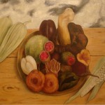 "Frutos da terra" 1938 Óleo S/tela de Frida Kahlo.