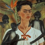 "Autoretrato com macacos" 1943 Óleo S/tela de Frida Kahlo.