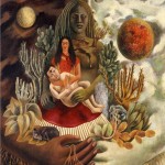 "O abraço de amor do Universo, a Terra (México), Diego, eu e o Sr. Xóloti" 1949 Óleo S/madeira masonite de Frida Kahlo.