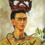 "Autoretrato com trança" 1941 Óleo S/tela de Frida Kahlo.